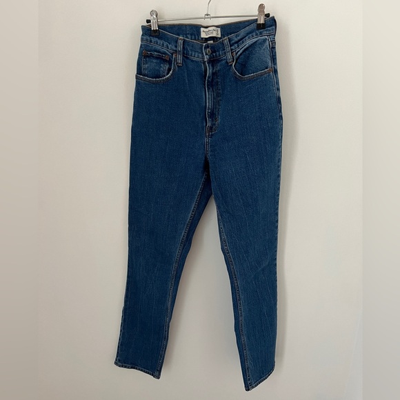 Abercrombie & Fitch Denim - ABERCROMBIE Curve Love Slim Straight Ultra High Rise Jeans